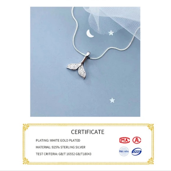Silver 925 Mermaid Tail Necklace - Picture 2 of 5
